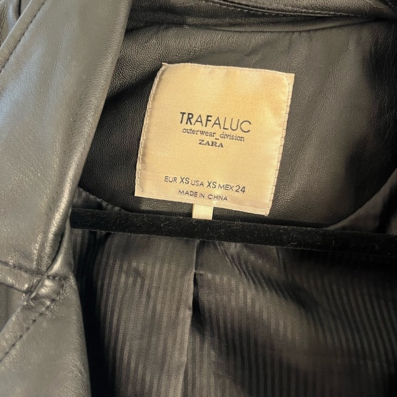 Zara - Faux leather jacket, size XS, great condition. - Picture 2 of 3